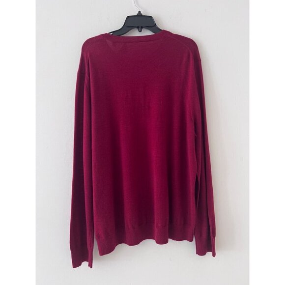 Vince Long Sleeve Crewneck Sweater in Plum Size XXL 100% Merino Wool - Picture 2 of 3